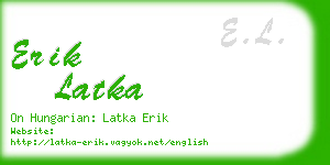 erik latka business card